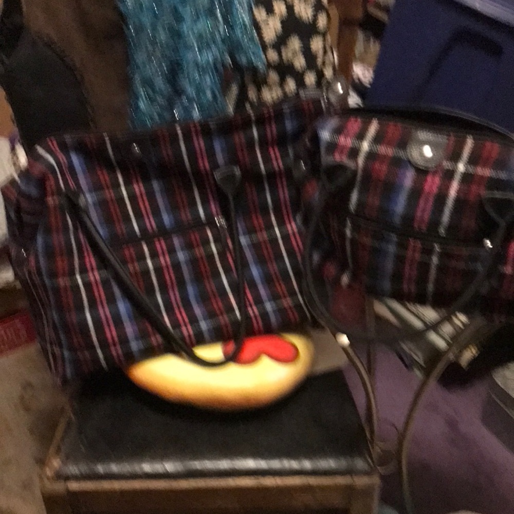 Plaid, flannel,  bags